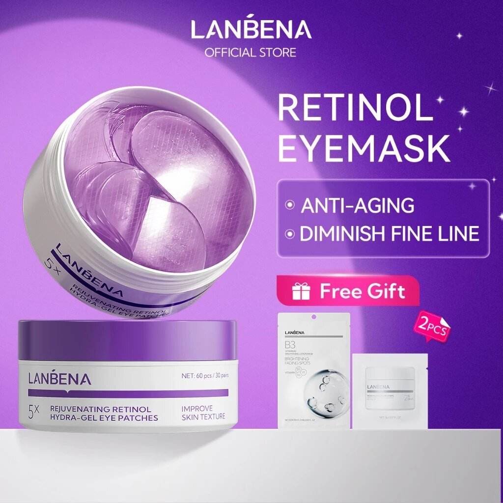 Microneedle Patch Eye - LANBENA Retinol Anti-Wrinkle Eye Mask Moisturizing