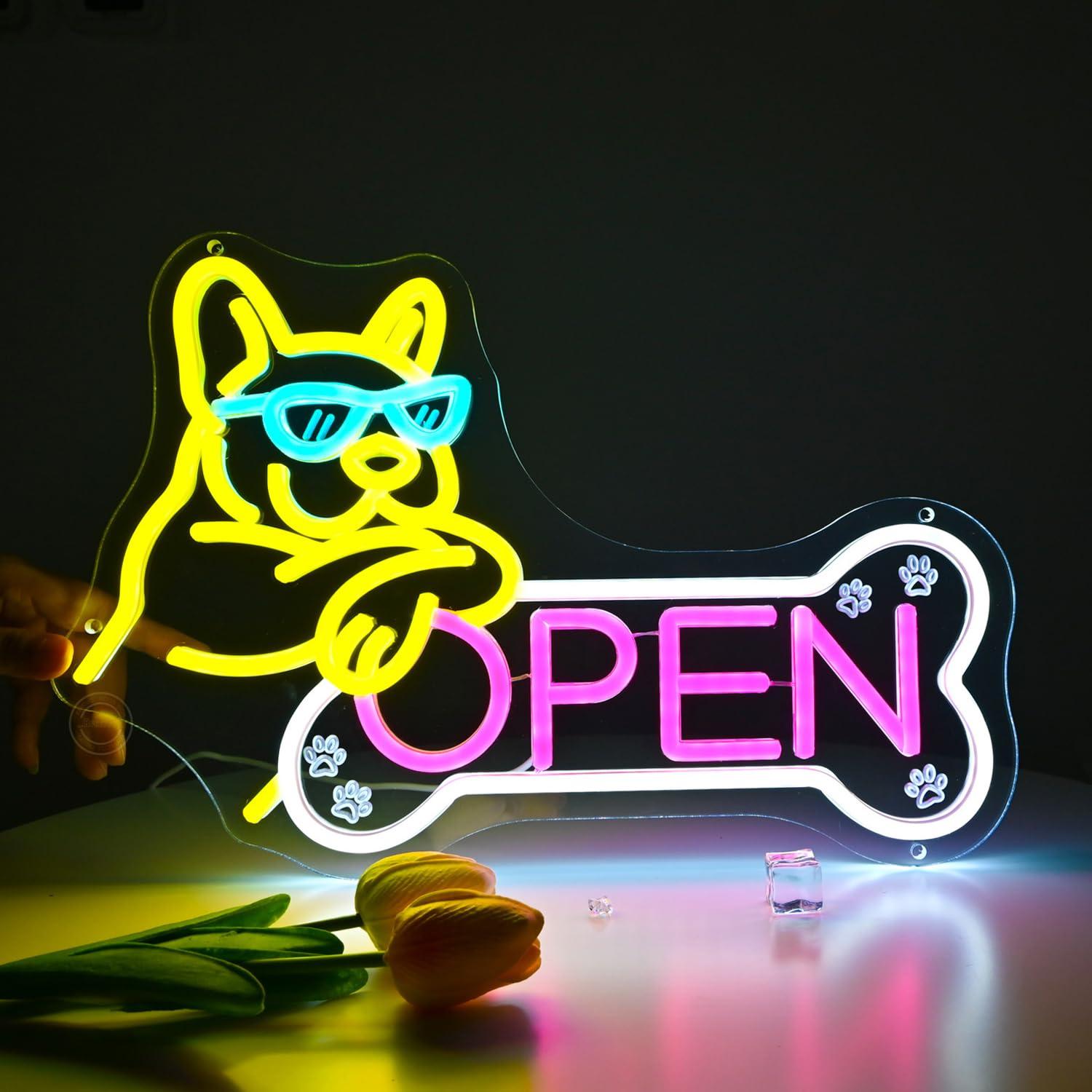 Spa & Wellness Retreat - Pet Shop Open Neon Sign USB