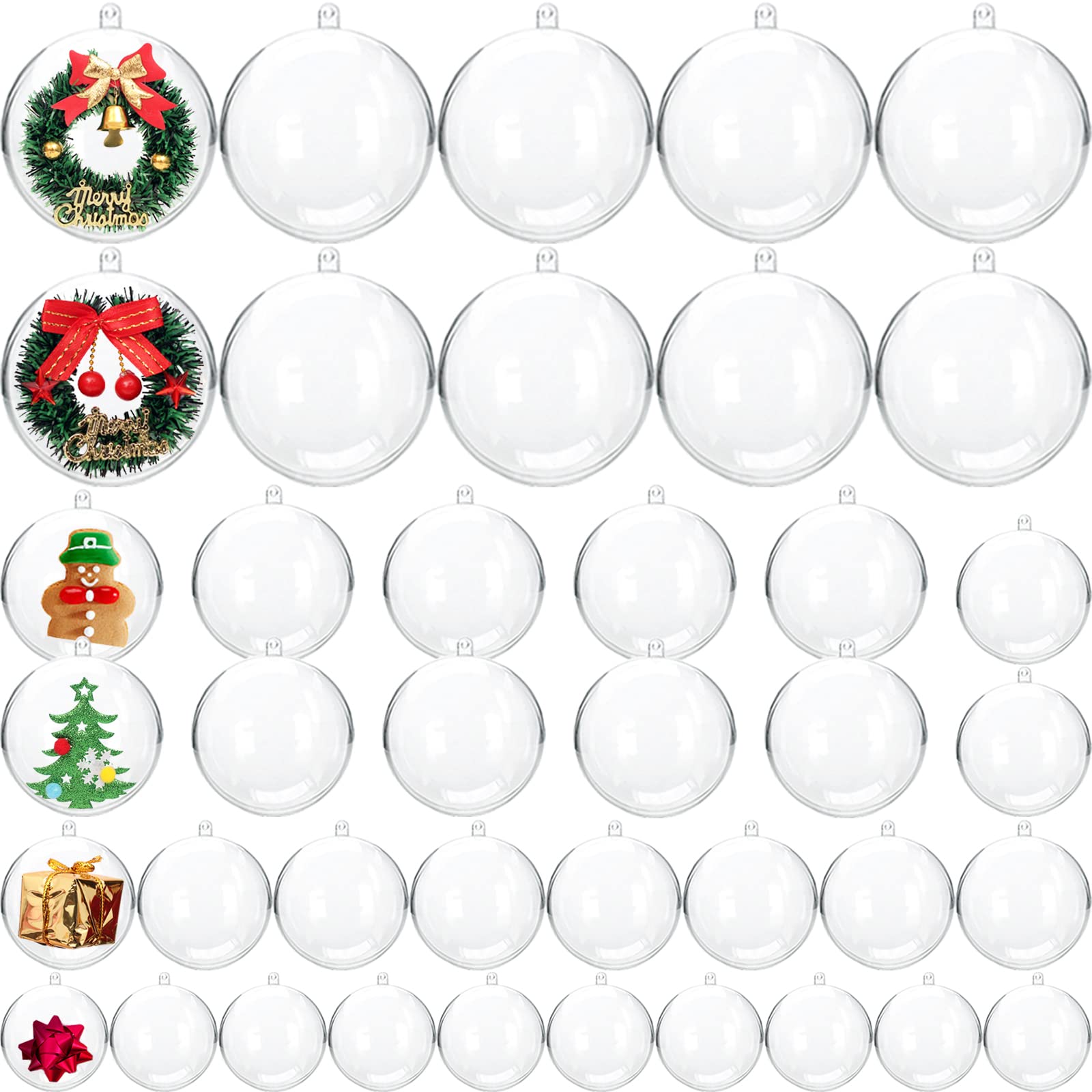 Bath Bomb Mold - Clear Plastic Ornaments Balls,Transparent Fillable Acrylic