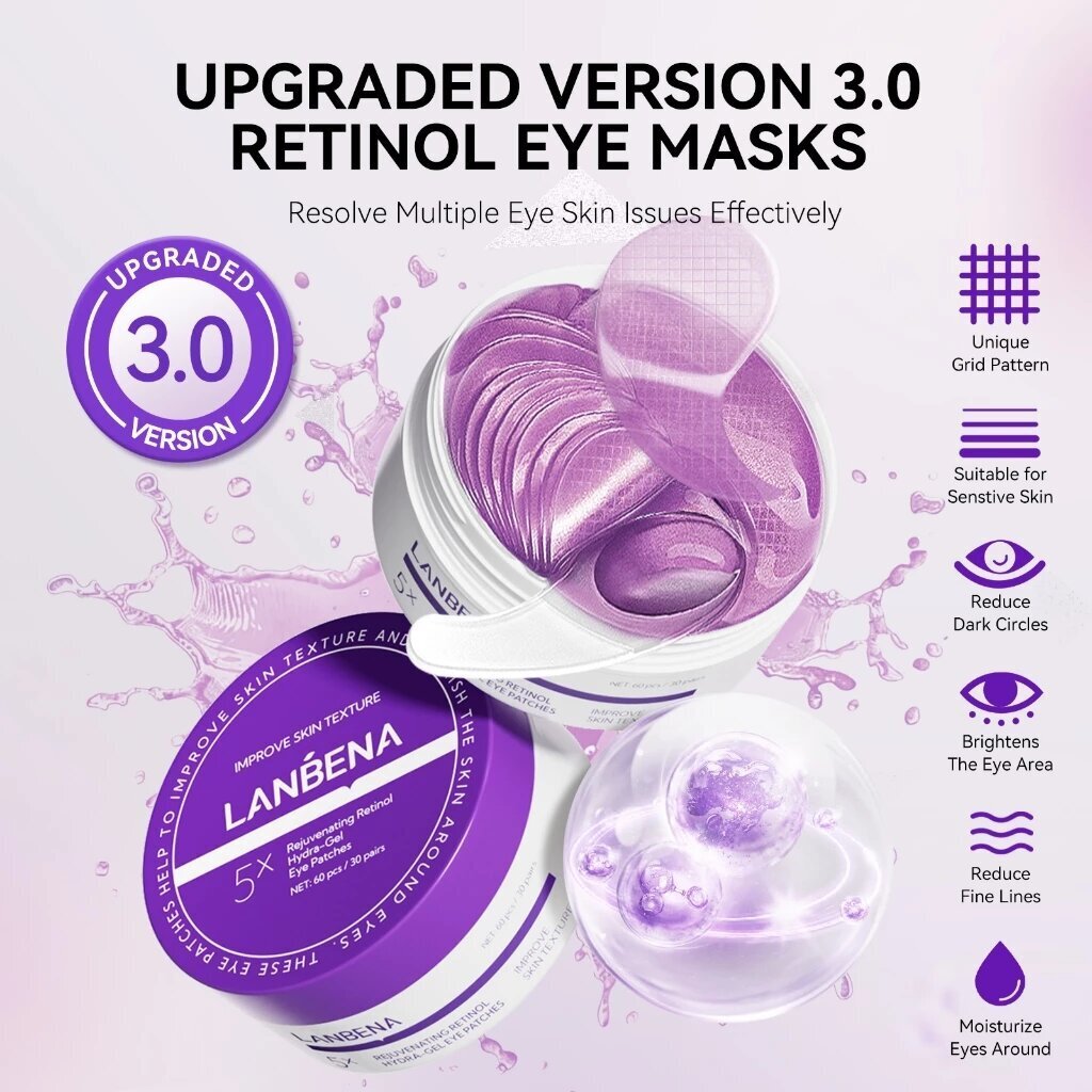 LANBENA Retinol Anti-Wrinkle E - Microneedle Patch Eye 评论和价格