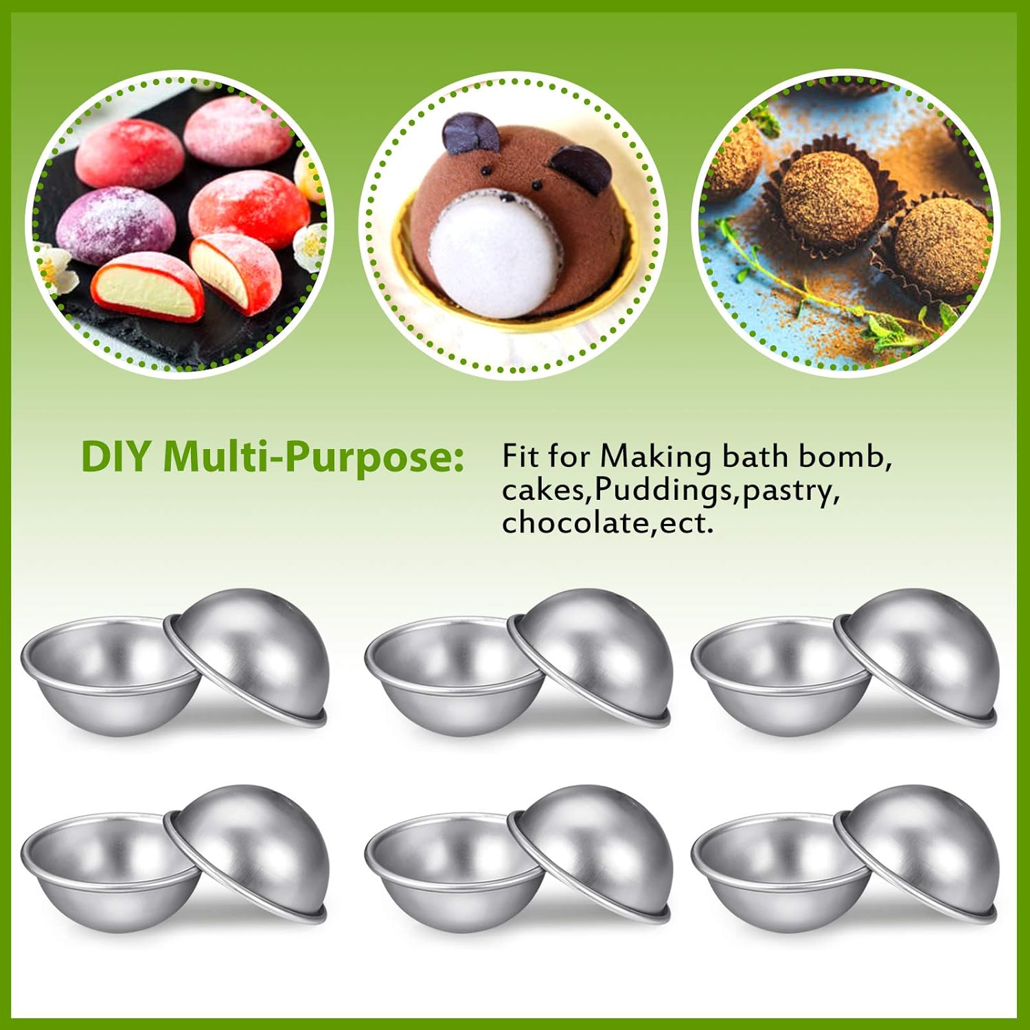 200p Extra Large 8cm Diameter  - Bath Bomb Mold 评论和价格