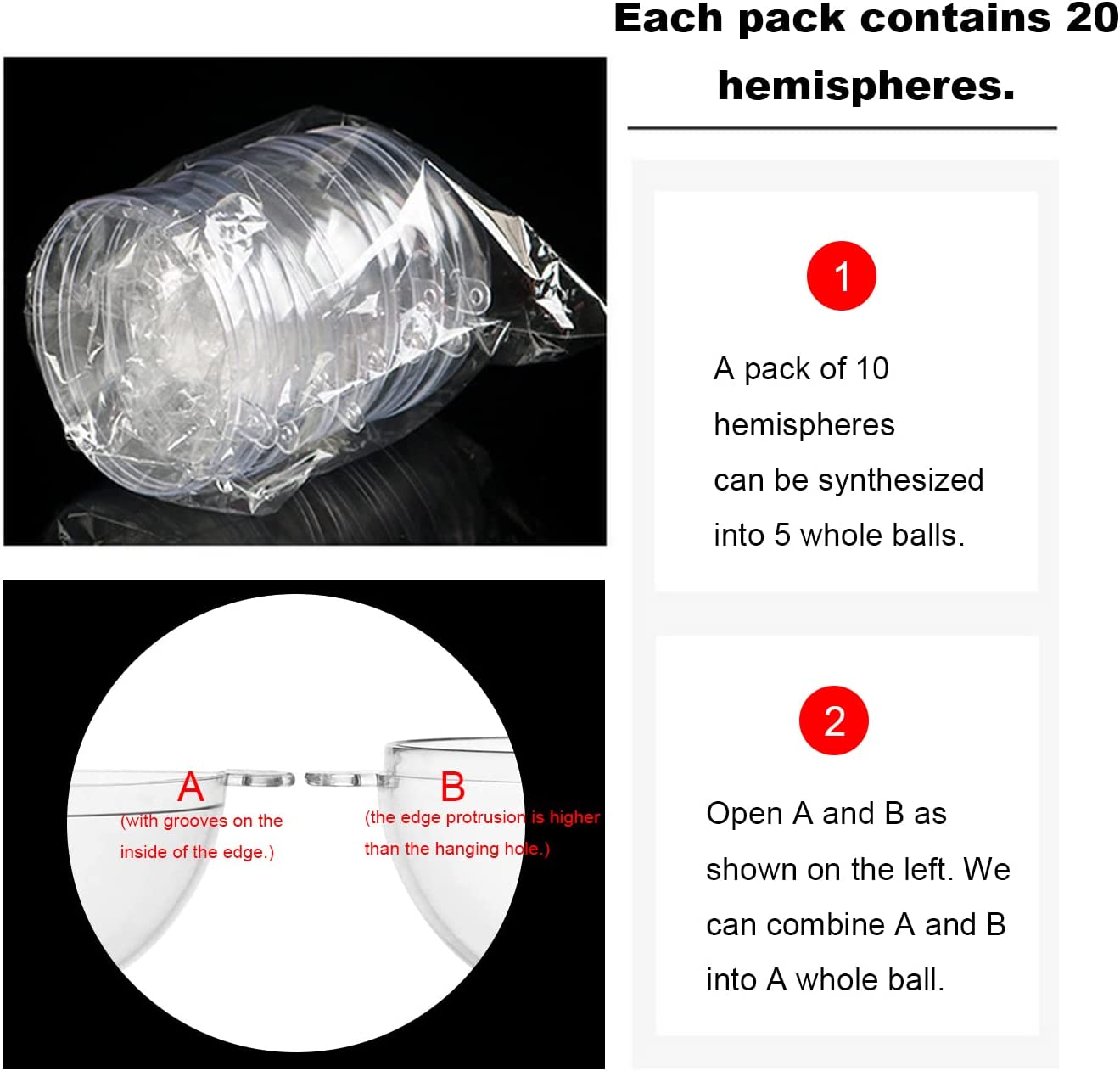 Clear Plastic Ornaments Balls, - Bath Bomb Mold 评论和价格