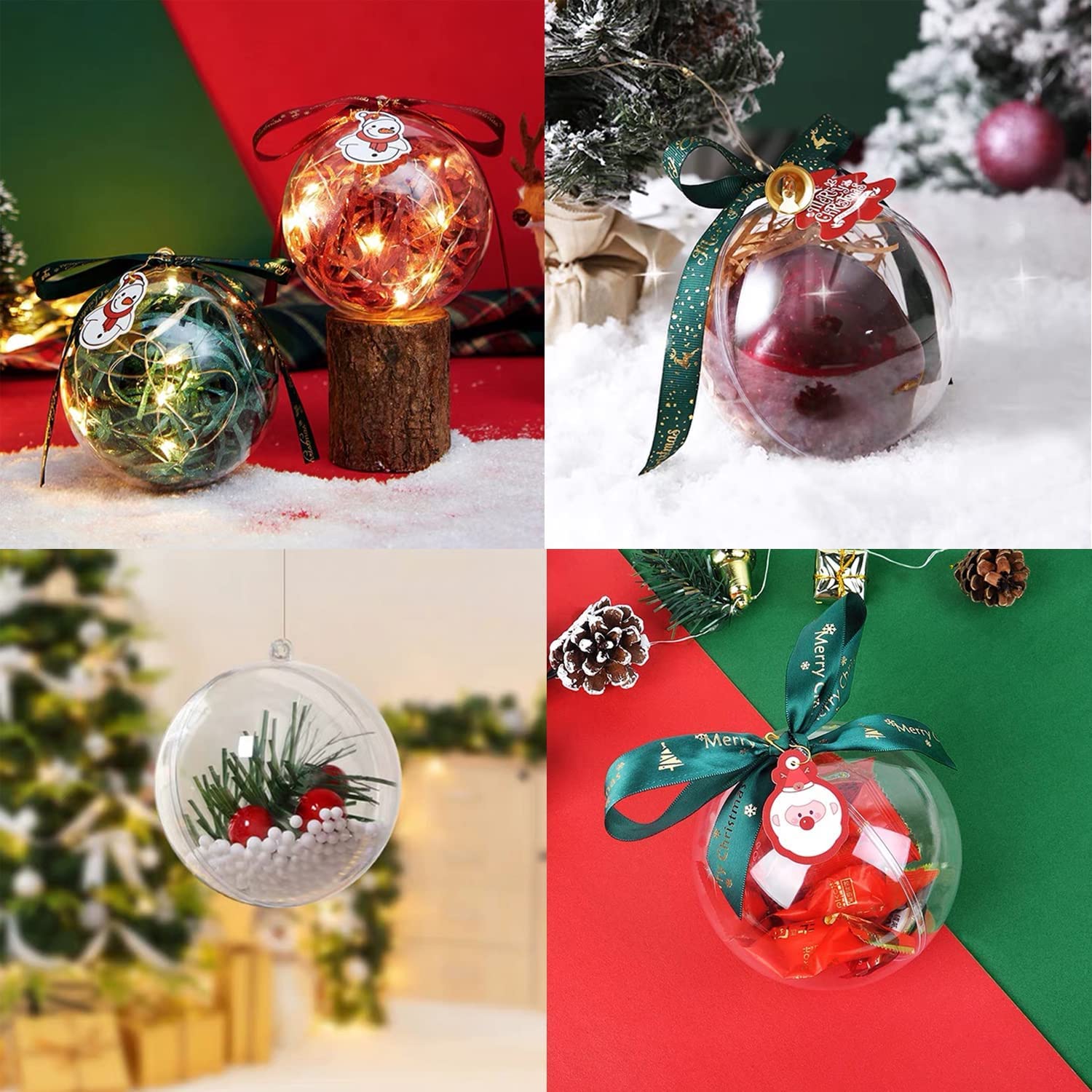 Clear Plastic Ornaments Balls, - Bath Bomb Mold 评论和价格