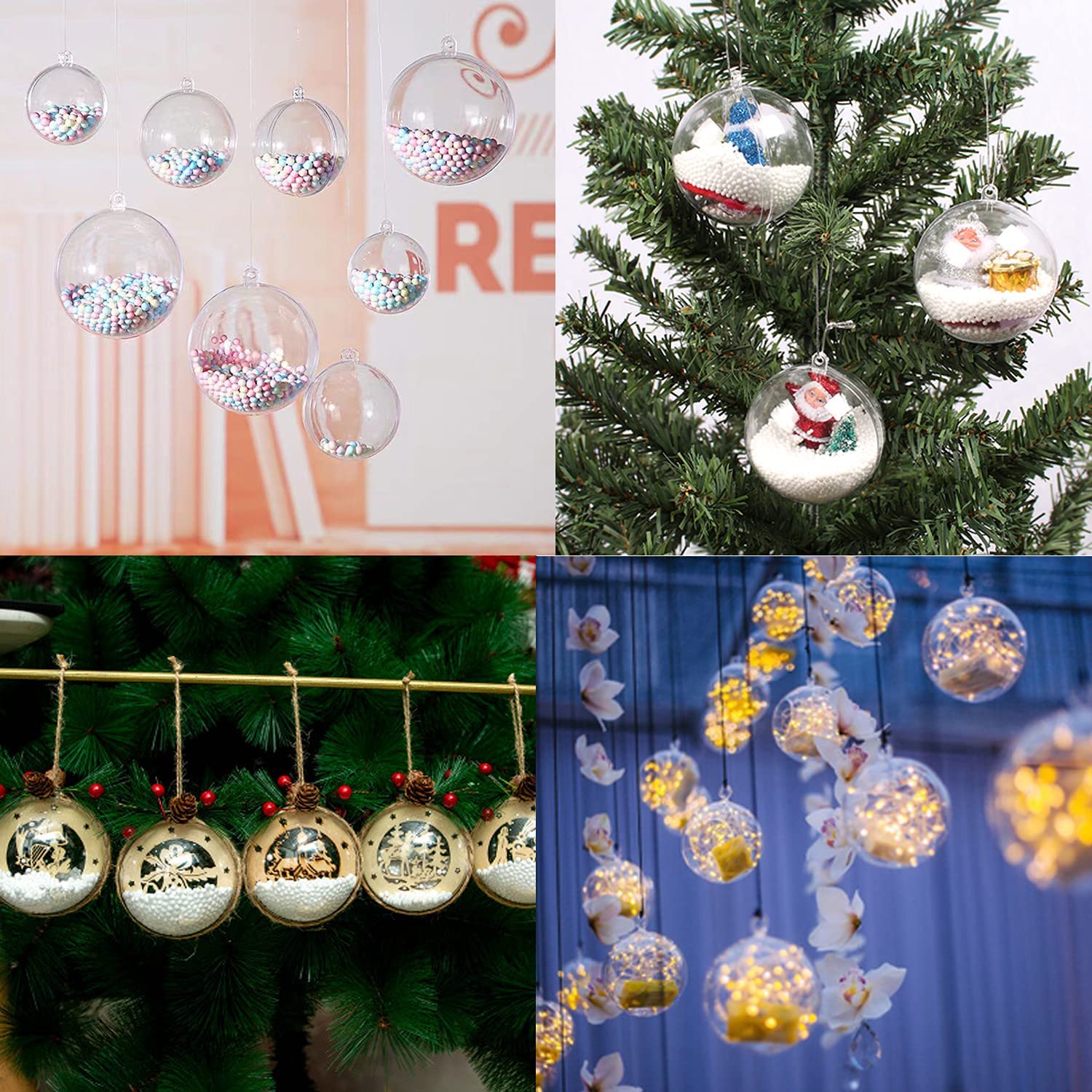Clear Plastic Ornaments Balls, - Bath Bomb Mold 评论和价格