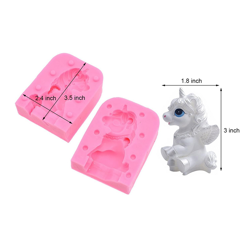 3D Unicorn Silicone Fondant Mo - Bath Bomb Mold 评论和价格